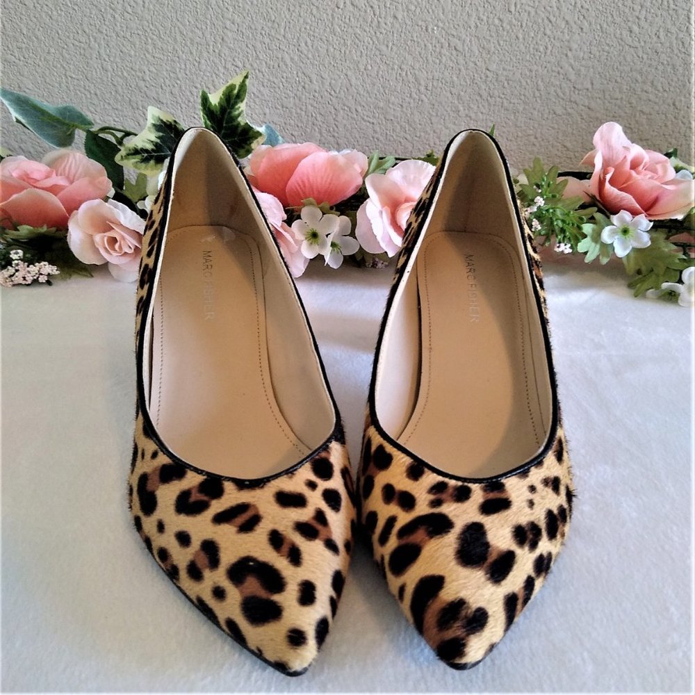 Marc Fisher Leopard Pointed Toe Pumps - NWOT 6 & 9 - Picture 2 of 6